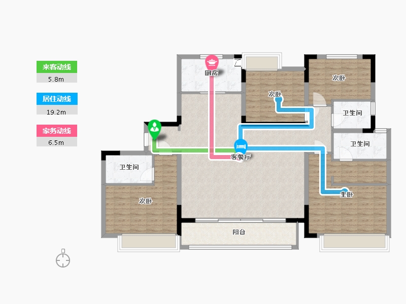 安徽省-亳州市-融创南湖大观-141.00-户型库-动静线