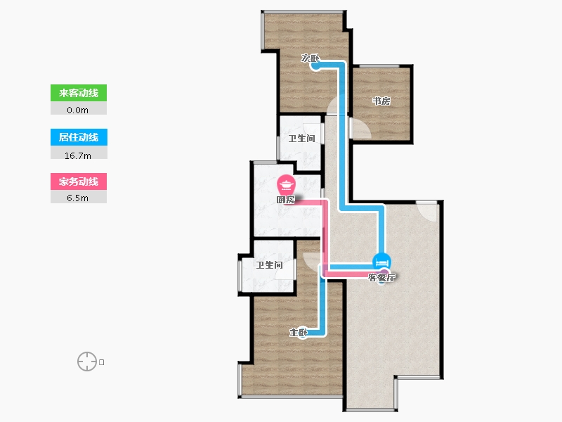 四川省-成都市-南城都汇5A期汇晴园-75.56-户型库-动静线