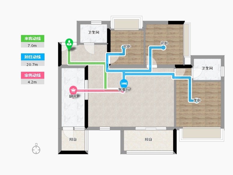 贵州省-铜仁市-宝润国际2期-96.00-户型库-动静线