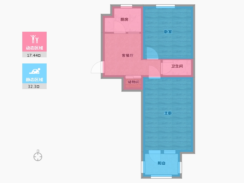 北京-北京市-西营前街小区-41.40-户型库-动静分区