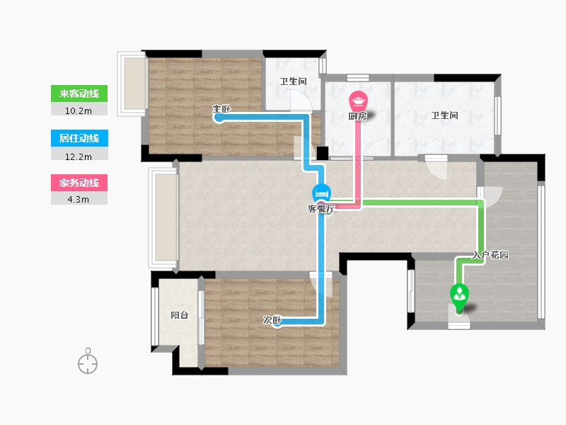 浙江省-嘉兴市-禾源新都-110.00-户型库-动静线