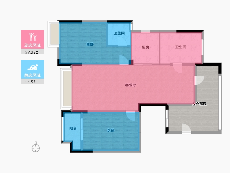 浙江省-嘉兴市-禾源新都-110.00-户型库-动静分区