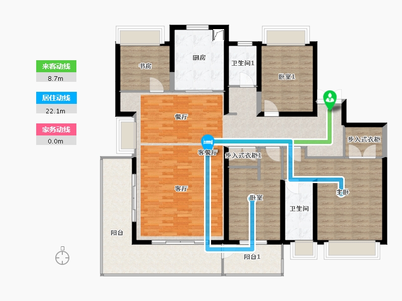 河南省-三门峡市-锦园-156.00-户型库-动静线