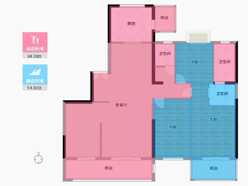 广西壮族自治区-南宁市-五象智慧健康城-140.00-户型库-动静分区