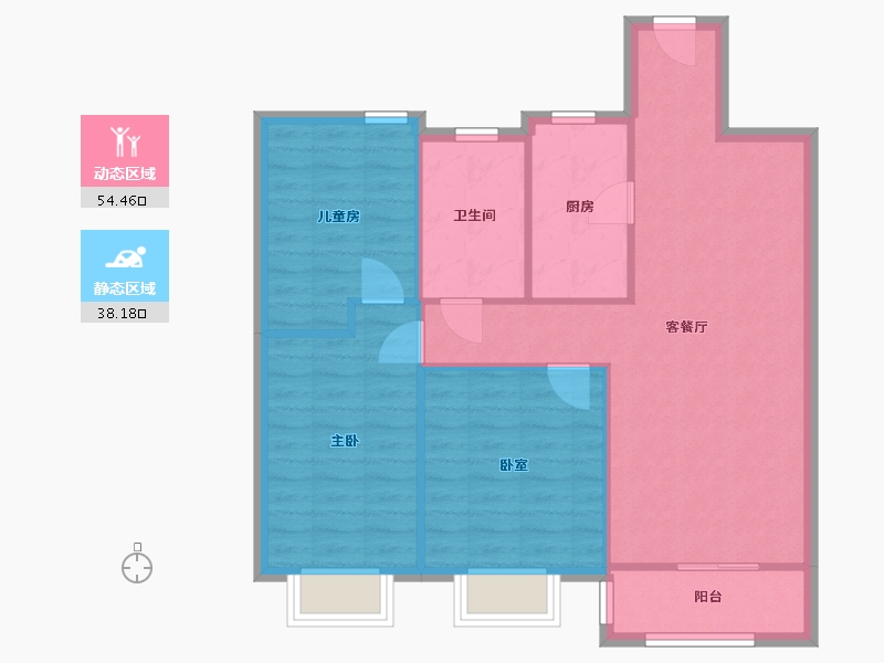 甘肃省-兰州市-华润未来城市-75.00-户型库-动静分区