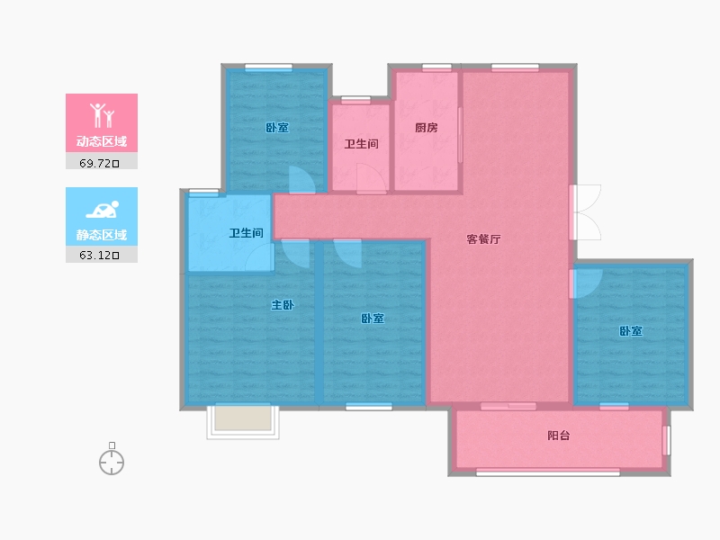 江苏省-盐城市-国投欧亚·紫宸-120.00-户型库-动静分区