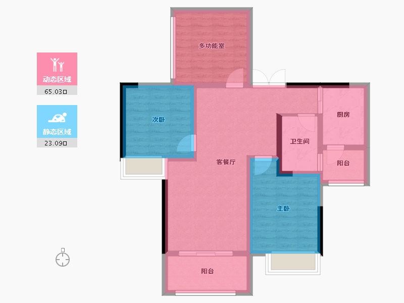 贵州省-贵阳市-中环国际-76.00-户型库-动静分区