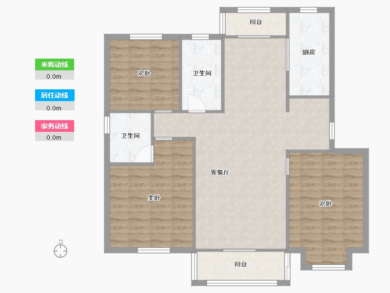 上海-上海市-世博家园十四街坊-120.00-户型库-动静线