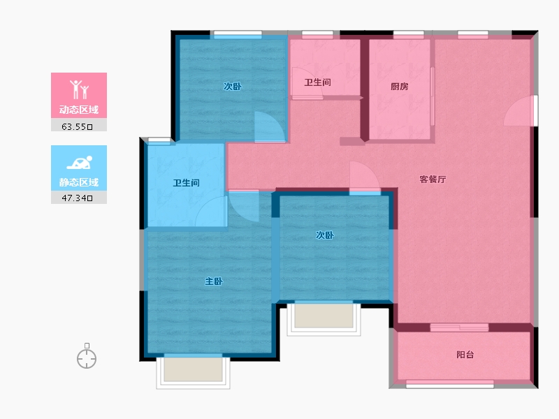 安徽省-滁州市-琅琊别院-100.00-户型库-动静分区