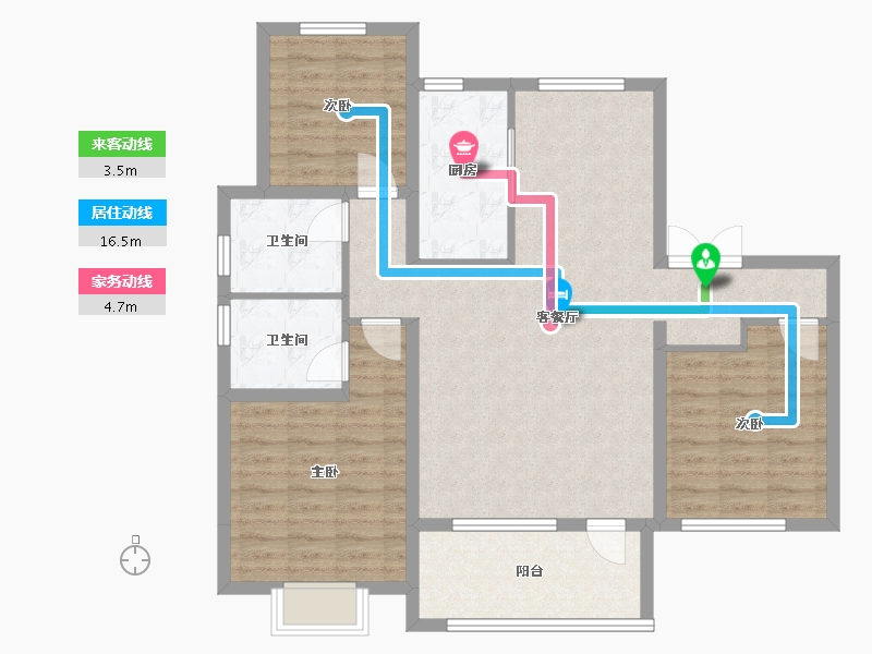 河北省-衡水市-桃城壹号-139.00-户型库-动静线