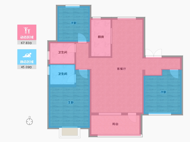 河北省-衡水市-桃城壹号-139.00-户型库-动静分区