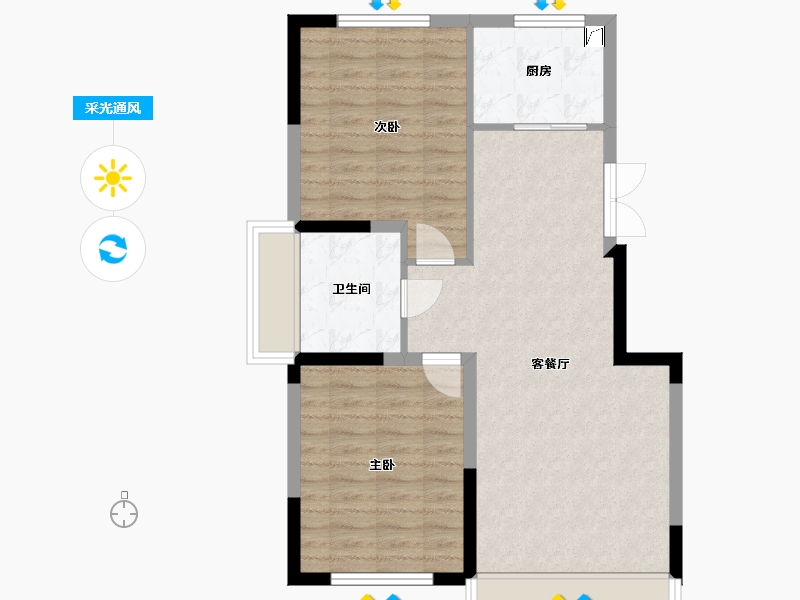 黑龙江省-佳木斯市-伟业中央公园-86.00-户型库-采光通风