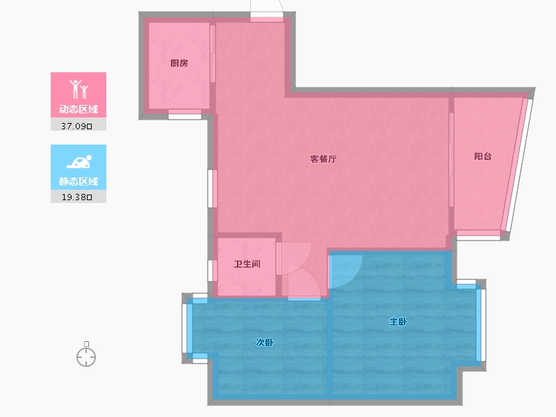 广东省-深圳市-雅仕荔景苑-49.17-户型库-动静分区