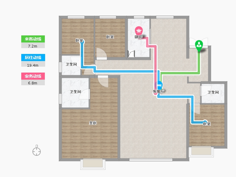 河北省-唐山市-熙堂尚院-180.00-户型库-动静线