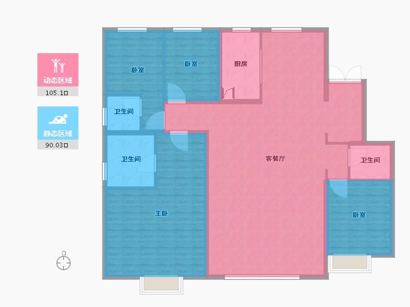 河北省-唐山市-熙堂尚院-180.00-户型库-动静分区