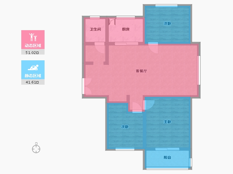 山东省-德州市-湖滨家园-90.00-户型库-动静分区