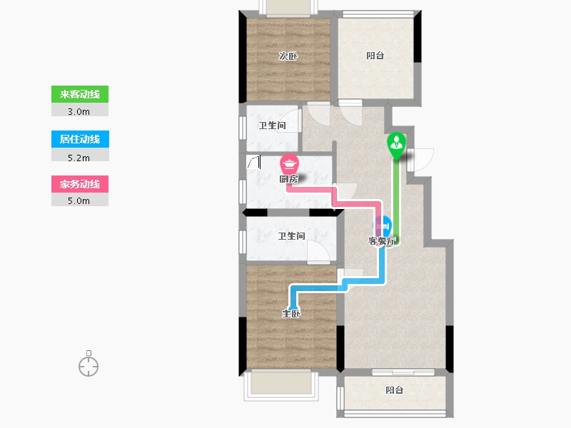 湖南省-长沙市-合能枫丹新悦-73.73-户型库-动静线