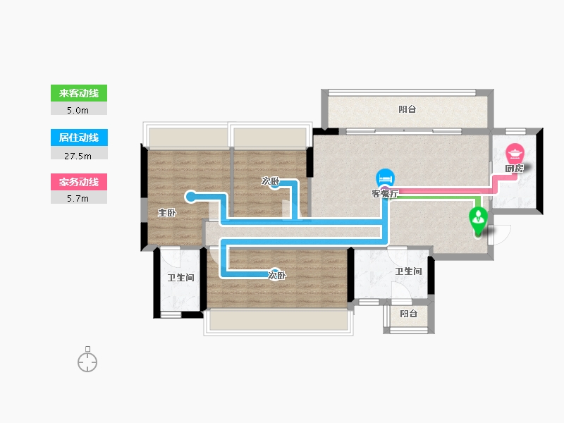 四川省-绵阳市-万为融信翡翠御园-94.50-户型库-动静线