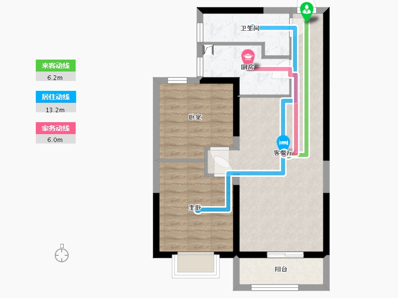 北京-北京市-融创公园壹号-67.69-户型库-动静线