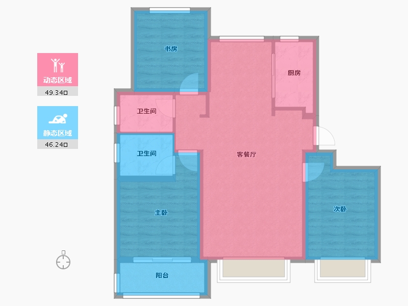 河北省-沧州市-天成岭秀-97.00-户型库-动静分区