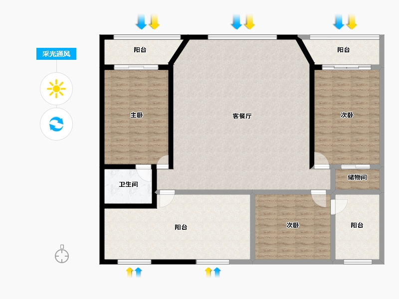 河北省-邯郸市-自建房-158.00-户型库-采光通风