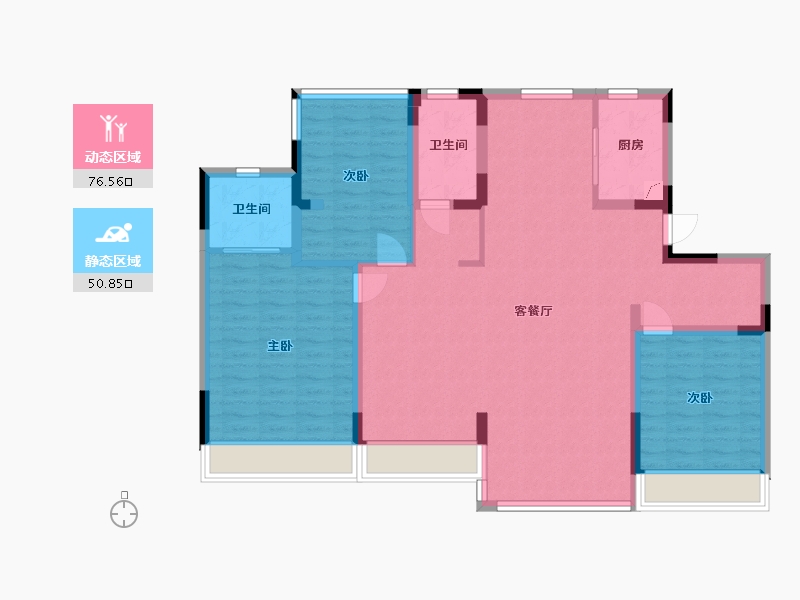 江苏省-无锡市-融创玖玖派-200.00-户型库-动静分区