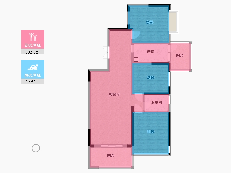 云南省-思茅市-普洱鼎城国际-105.00-户型库-动静分区