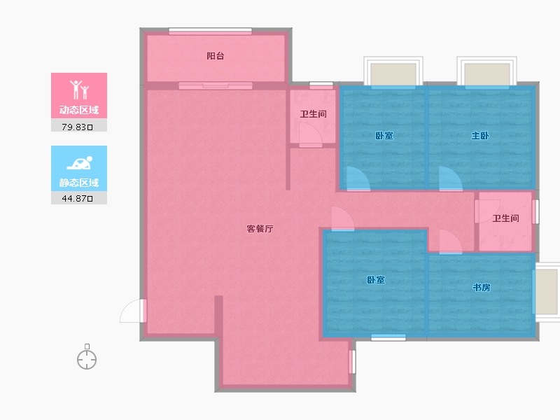 广西壮族自治区-南宁市-手表厂-117.00-户型库-动静分区