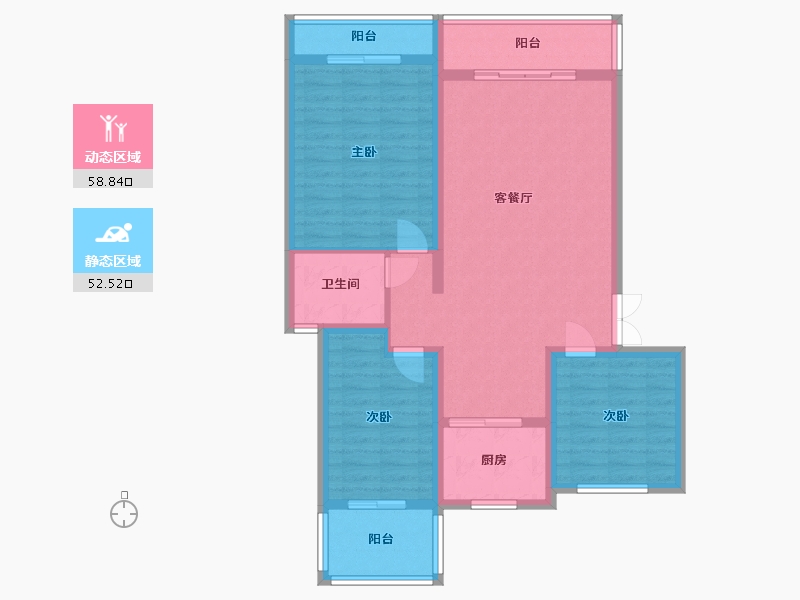 河北省-邢台市-永康上东首府-100.20-户型库-动静分区