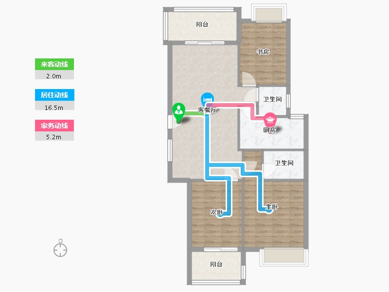 福建省-宁德市-盛大豪庭-86.00-户型库-动静线