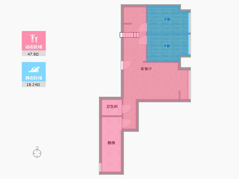 北京-北京市-北街家园-七区-64.66-户型库-动静分区