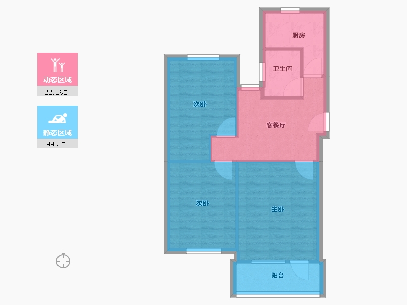 上海-上海市-东陆新村二街坊-70.00-户型库-动静分区