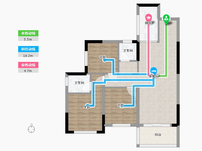 贵州省-贵阳市-中南林樾-73.00-户型库-动静线