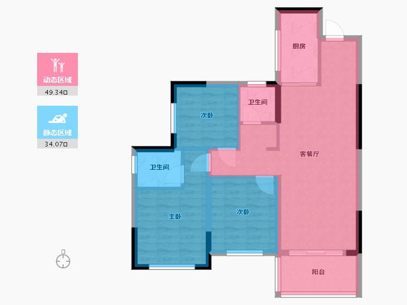 贵州省-贵阳市-中南林樾-73.00-户型库-动静分区