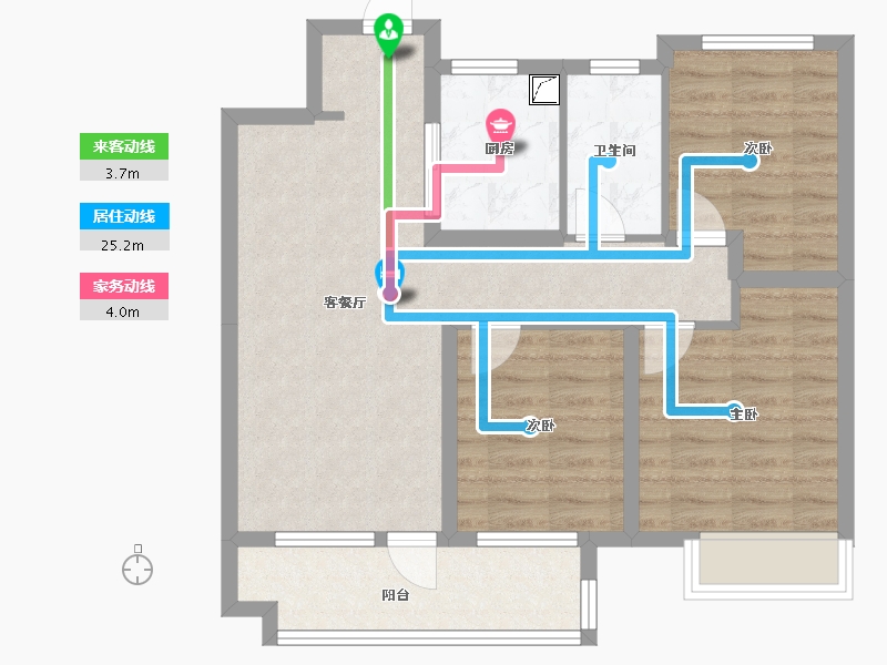 山东省-青岛市-金茂智慧国际城-75.00-户型库-动静线