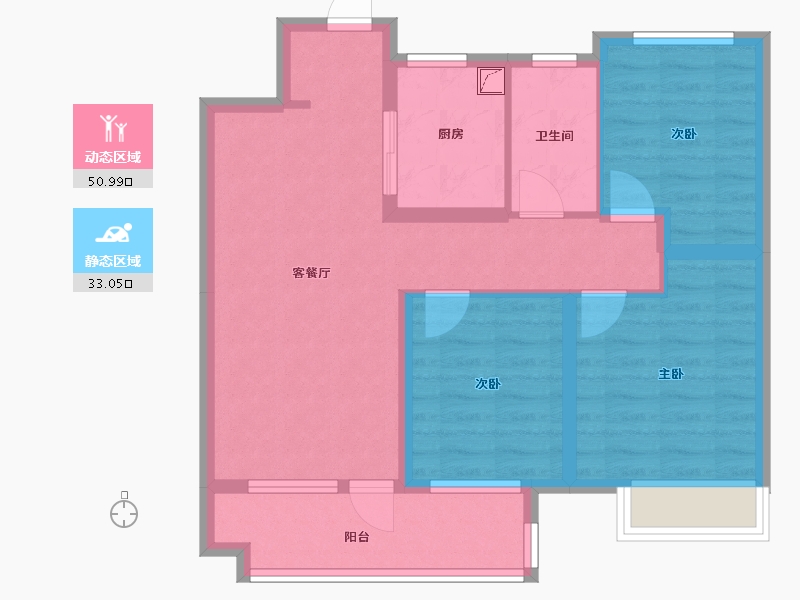 山东省-青岛市-金茂智慧国际城-75.00-户型库-动静分区