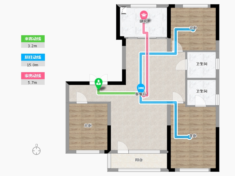 辽宁省-葫芦岛市-宏达翰林苑-100.00-户型库-动静线