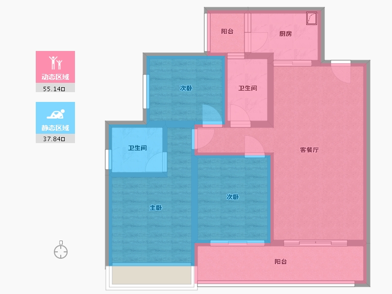 四川省-成都市-中海天府里-98.00-户型库-动静分区