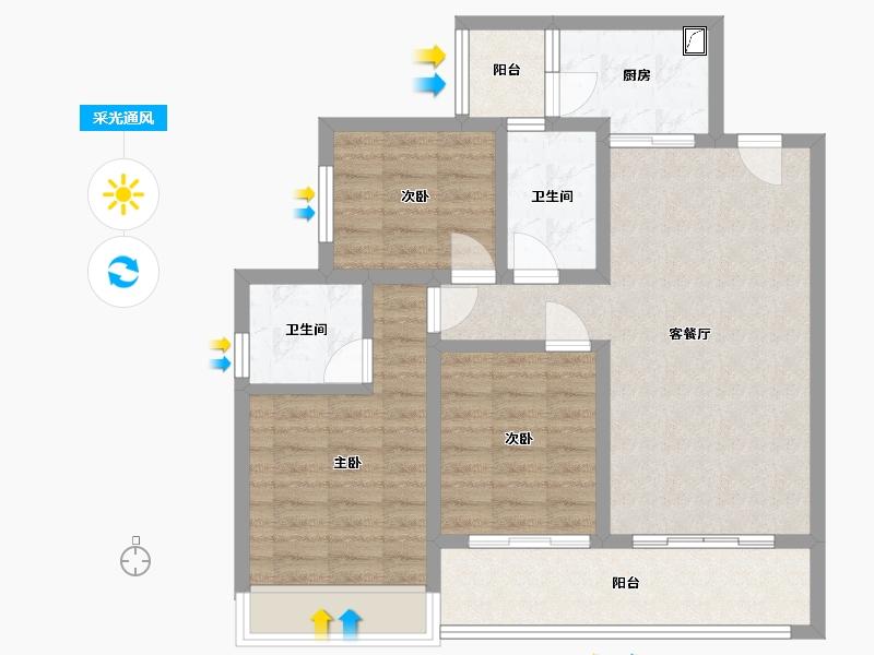 四川省-成都市-中海天府里-98.00-户型库-采光通风