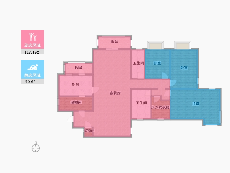 北京-北京市-恒泰园-170.00-户型库-动静分区