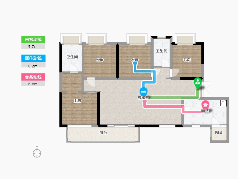 贵州省-贵阳市-华润·悦府-116.00-户型库-动静线