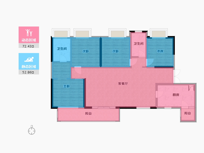 贵州省-贵阳市-华润·悦府-116.00-户型库-动静分区