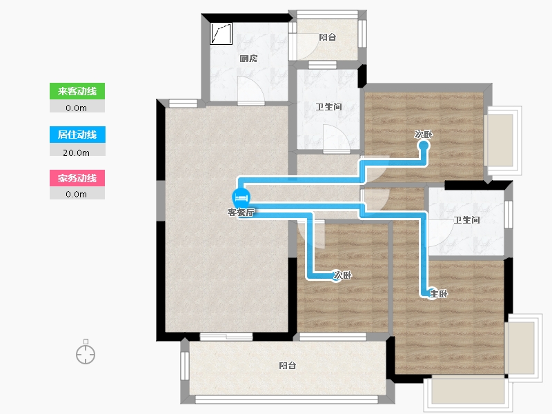 广东省-惠州市-天安珑城-117.00-户型库-动静线