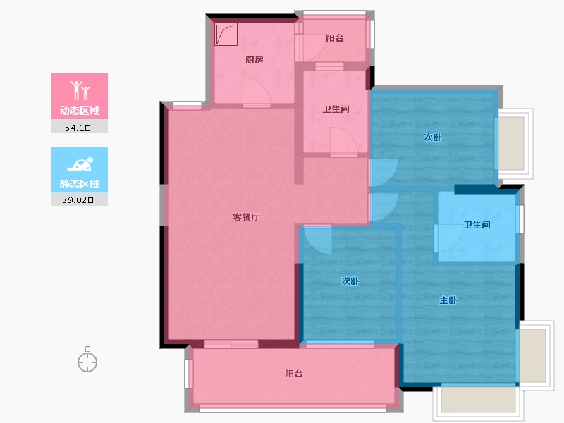 广东省-惠州市-天安珑城-117.00-户型库-动静分区