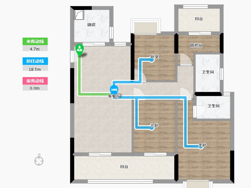 湖南省-长沙市-金地都会风华-120.00-户型库-动静线