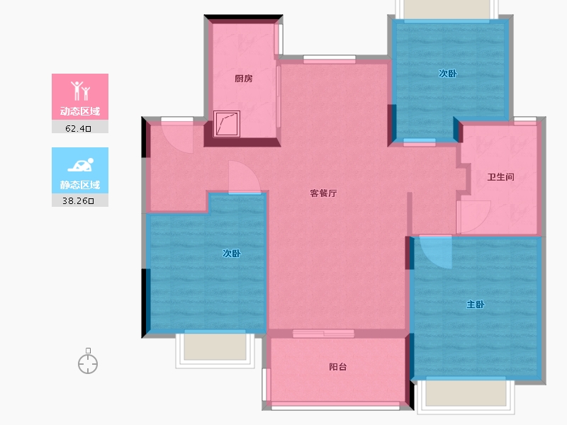 湖北省-武汉市-华发越秀悦府-90.00-户型库-动静分区