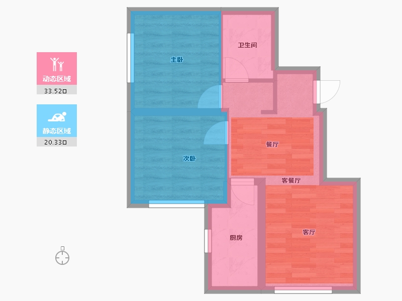 北京-北京市-万橡悦府一期-54.55-户型库-动静分区