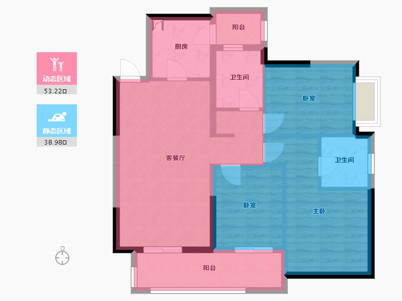 广东省-惠州市-天安珑城-89.00-户型库-动静分区