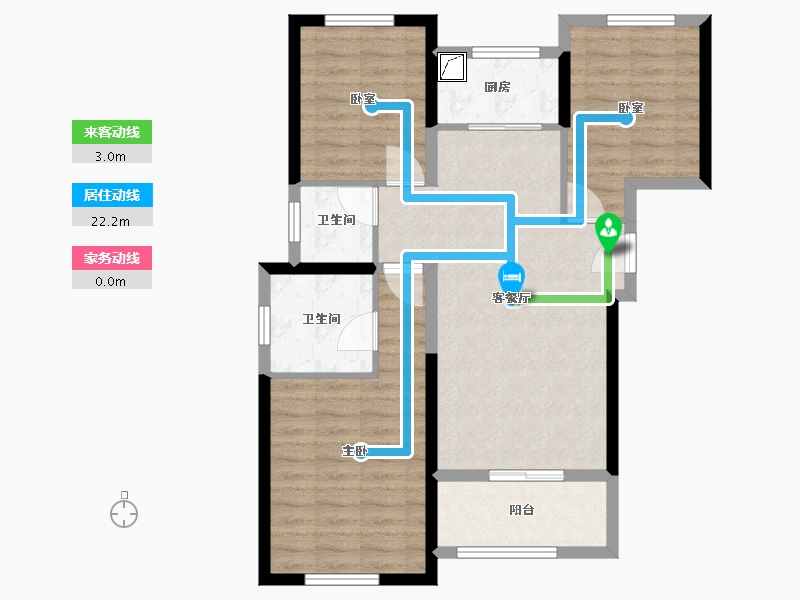 浙江省-温州市-御景佳轩-82.00-户型库-动静线