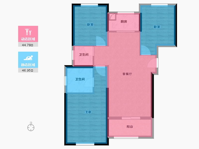 浙江省-温州市-御景佳轩-82.00-户型库-动静分区